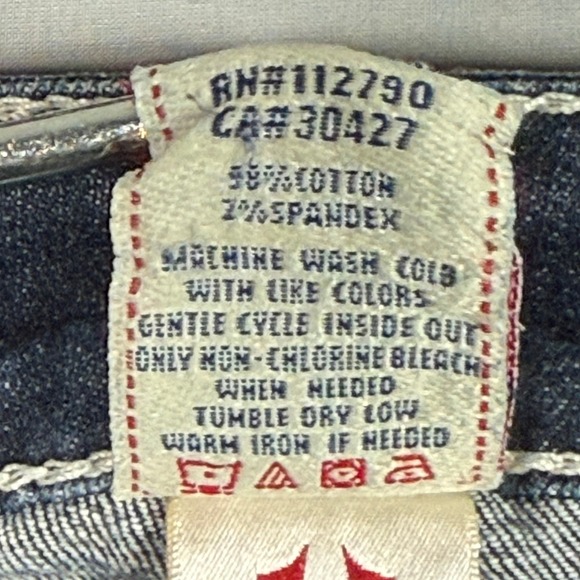 True‎ Religion Womens Bootcut Jeans Dark Wash Size 29 Actual 31x32 - Picture 9 of 16